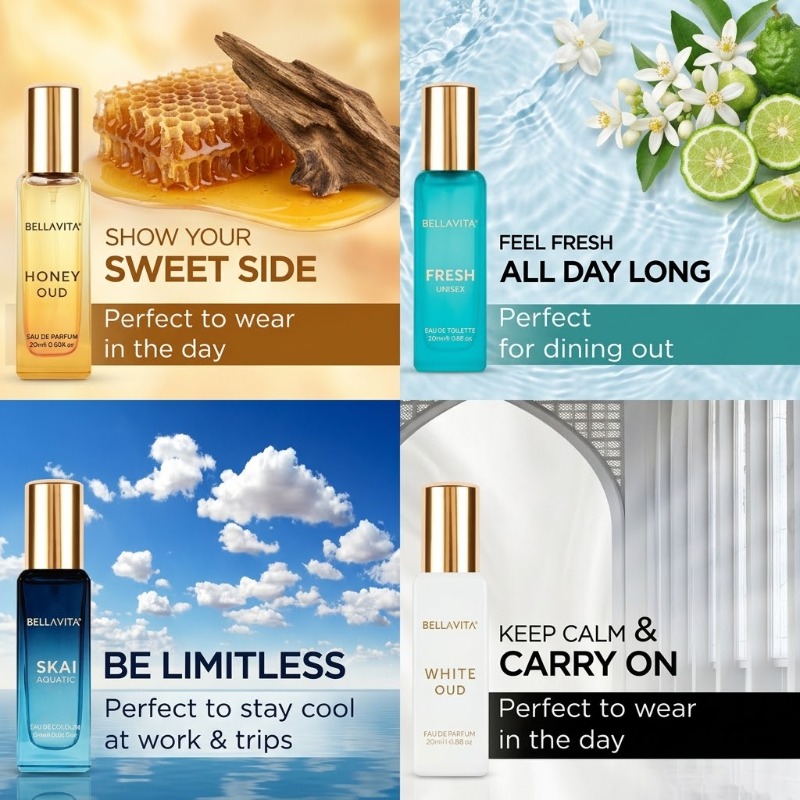 The Collection Perfume Fragrance - 20MLx4 Unisex Mini Parfumset Eau De